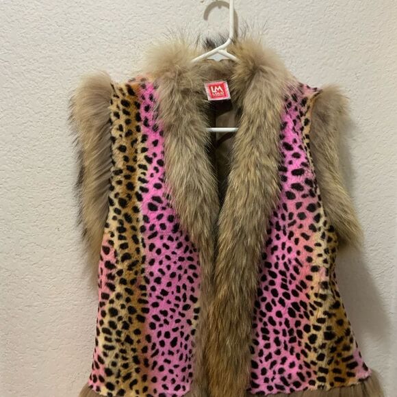Lm Lulu Paris multicolor Small/Medium sweater vest colorful animal print - Picture 2 of 7